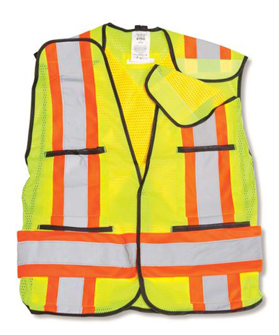 Lime Green 100% Polyester Soft Mesh Safety Vest