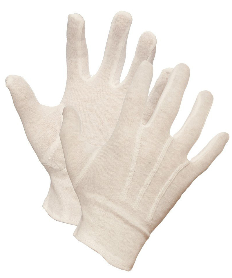Cotton, Knit Wrist, Light Duty White Parade Glove